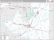 Jefferson City Wall Map Premium Style